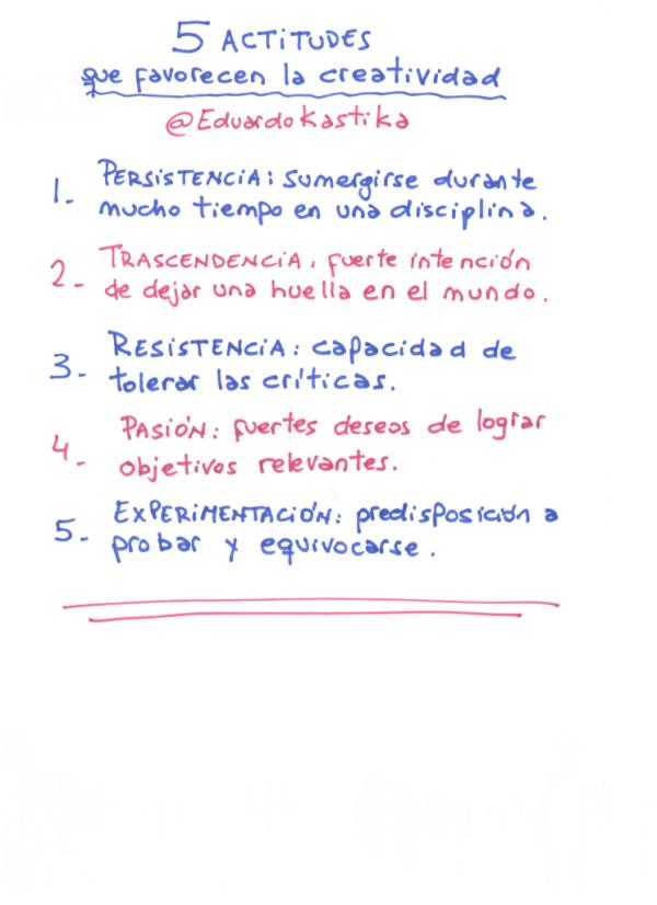 5 actitudes que favorecen la creatividad