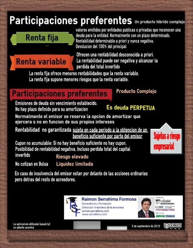 Qué son las participaciones preferentes